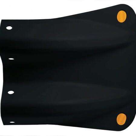 Plastic Fish Tail Ends - Black Reflective - to suit Armco Barrier - (AR10B) 1 Plastic Fish Tail Ends - Black