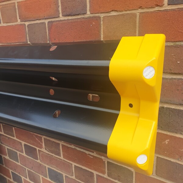 3.2m Effective Length Corrugated Armco Beams – Straight – Black Powder-Coated - Image 2